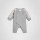 Burberry Burberry Childrens Check Detail Cotton Diamond Quilted Jumpsuit, Size: 9m, Grey