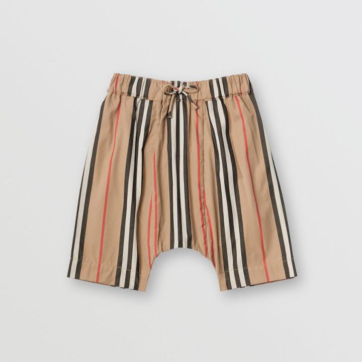 Burberry Burberry Childrens Icon Stripe Cotton Poplin Trousers, Size: 3m, Beige