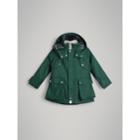 Burberry Burberry Cotton Blend Hooded Parka With Detachable Warmer, Size: 10y