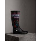 Burberry Burberry Doodle Print Rubber Rain Boots, Size: 41