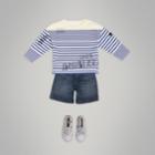 Burberry Burberry Sw1 Print Striped Cotton Top, Size: 14y