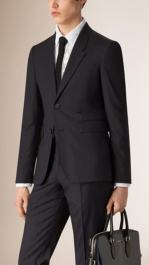 Burberry Slim Fit Wool Silk Half-canvas Tailored Jacket