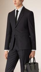 Burberry Slim Fit Wool Silk Half-canvas Tailored Jacket