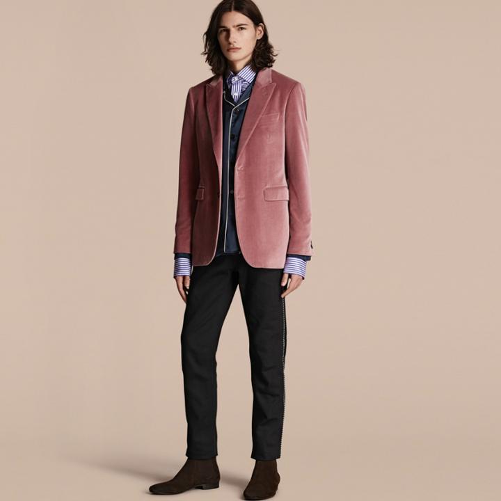Burberry Burberry Tailored Velvet Jacket, Size: 42, Pink