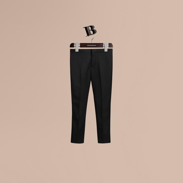 Burberry Burberry Tailored Wool Tuxedo Trousers, Size: 10y, Black