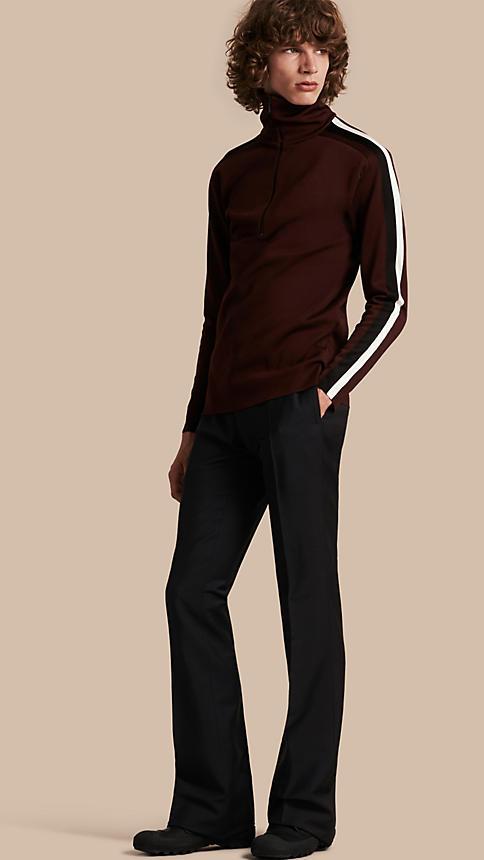 Burberry Mohair Wool Blend Boot-cut Trousers