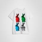 Burberry Burberry Childrens Rabbit Print Cotton T-shirt, Size: 4y, White