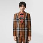 Burberry Burberry Slim Fit Check Wool Tailored Jacket, Size: 38r, Brown