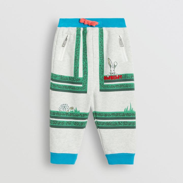 Burberry Burberry Childrens Hedge Maze Print Cotton Trackpants, Size: 18m, Multicolour