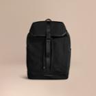 Burberry Burberry Leather Trim Lightweight Backpack, Black