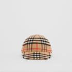 Burberry Burberry Childrens Vintage Check Wool Baseball Cap, Beige