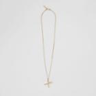 Burberry Burberry 'x' Alphabet Charm Gold-plated Necklace, Yellow
