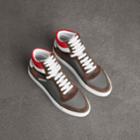 Burberry Burberry Suede And Leather High-top Sneakers, Size: 39