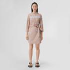Burberry Burberry Horseferry Print Cotton Tie-waist Shirt Dress, Size: 0