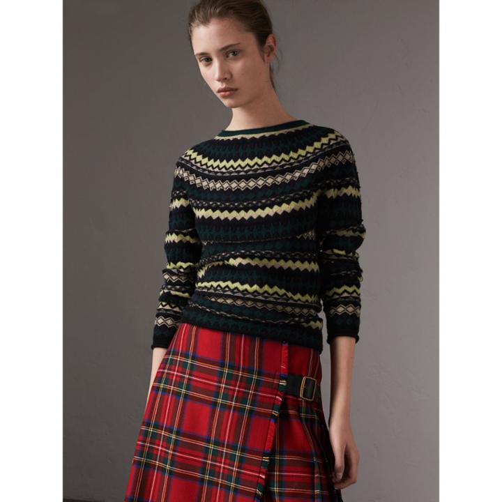 Burberry Burberry Fair Isle Wool Sweater, Size: M