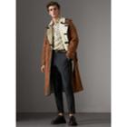 Burberry Burberry Suede And Shearling Trench Coat, Size: 52