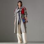 Burberry Burberry Knit-detail Tropical Gabardine Trench Coat, Size: 12