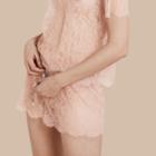 Burberry Burberry Floral French Lace Shorts, White