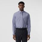 Burberry Burberry Chevron Striped Cotton Shirt And Tie Twinset, Size: 14, Blue