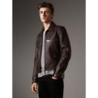 Burberry Burberry Tumbled Leather Jacket, Size: 36, Brown