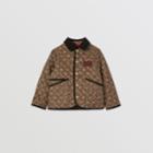 Burberry Burberry Childrens Monogram Print Diamond Quilted Jacket, Size: 10y, Brown