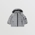 Burberry Burberry Childrens Monogram Print Hooded Puffer Jacket, Size: 2y, Black