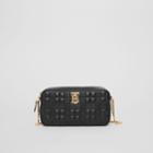 Burberry Burberry Quilted Check Lambskin Camera Bag, Black