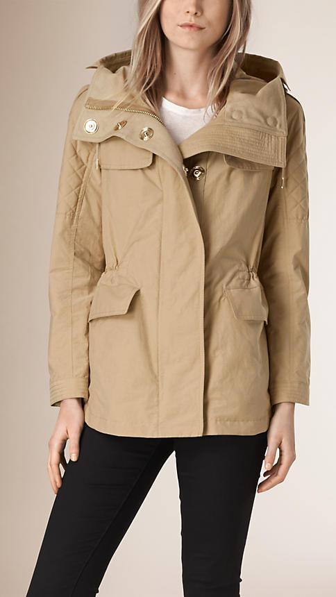 Burberry Brit Technical Cotton Blend Parka