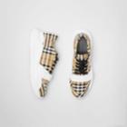 Burberry Burberry Vintage Check Cotton Sneakers, Size: 39, Yellow