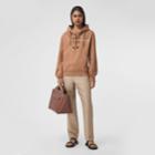 Burberry Burberry Lace-up Horseferry Print Cotton Oversized Hoodie