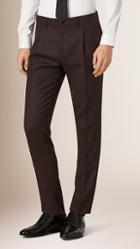 Burberry Micro-check Pegged Wool Trousers