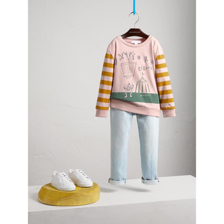 Burberry Burberry London Icons Print Cotton Long-sleeved T-shirt, Size: 4y, Pink
