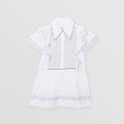 Burberry Burberry Childrens Ruffle Detail Stretch Cotton Poplin Dress, Size: 12y, White