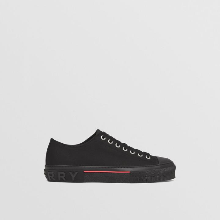 Burberry Burberry Logo Detail Cotton Sneakers, Size: 39