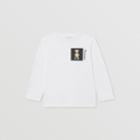 Burberry Burberry Childrens Long-sleeve Thomas Bear Print Cotton Top, Size: 3y