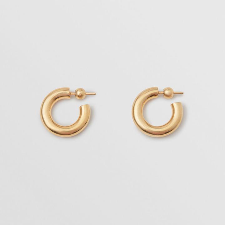 Burberry Burberry Gold-plated Hoop Earrings, Yellow
