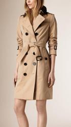 Burberry Lace Collar Cotton Gabardine Trench Coat