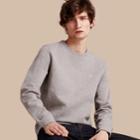 Burberry Burberry Cotton Blend Jersey Sweatshirt, Size: M, Grey