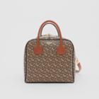 Burberry Burberry Medium Monogram Stripe E-canvas Cube Bag, Brown