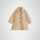 Burberry Burberry Childrens Detachable Hood Showerproof Cotton Swing Coat, Size: 10y, Yellow