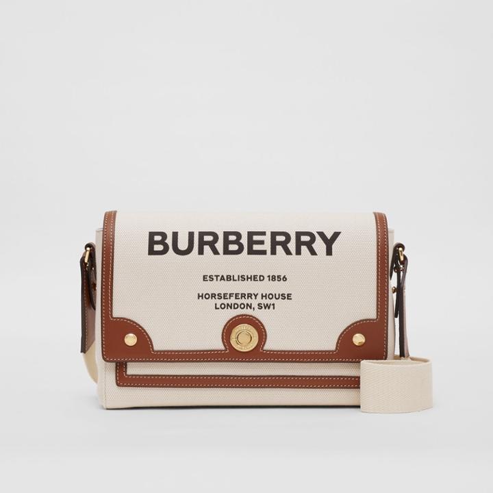 Burberry Burberry Horseferry Print Canvas Note Crossbody Bag, Brown