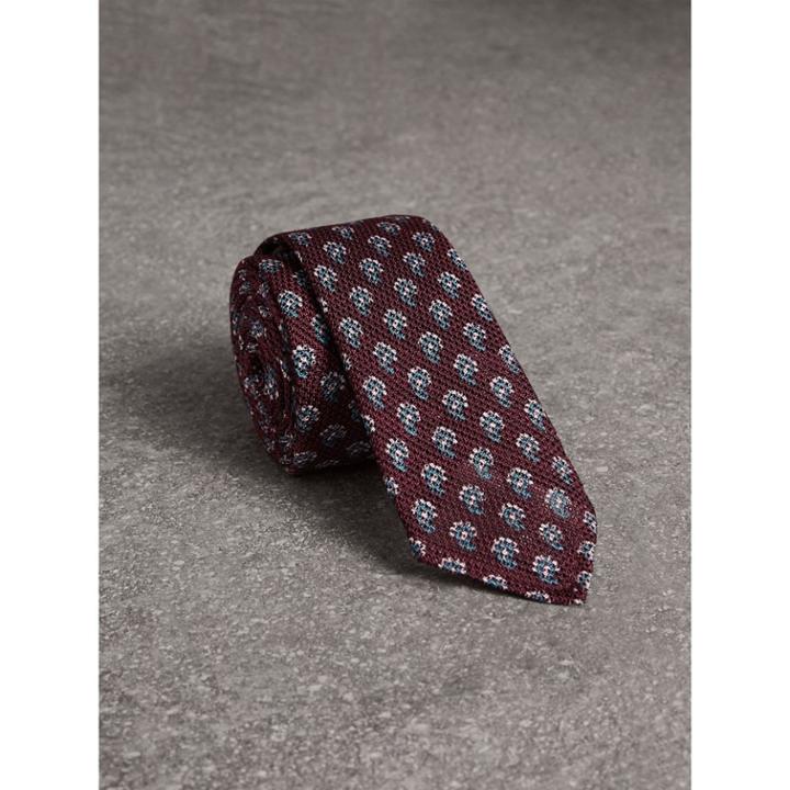 Burberry Burberry Slim Cut Paisley Silk Tie, Red