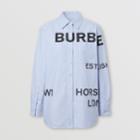 Burberry Burberry Horseferry Print Cotton Oxford Oversized Shirt, Size: 04