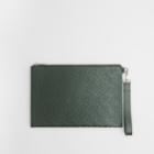 Burberry Burberry Monogram Leather Zip Pouch, Green