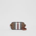 Burberry Burberry Mini Monogram Stripe E-canvas Camera Bag, Brown