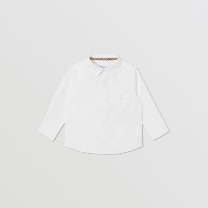 Burberry Burberry Childrens Monogram Motif Stretch Cotton Poplin Shirt, Size: 2y