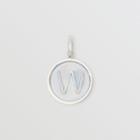 Burberry Burberry Marbled Resin 'w' Alphabet Charm, White