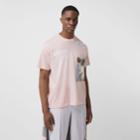 Burberry Burberry Montage Print Cotton Oversized T-shirt, Size: Xxxl, Pink