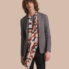 Burberry Slim Fit Prince Of Wales Cotton Wool Blend Jacket