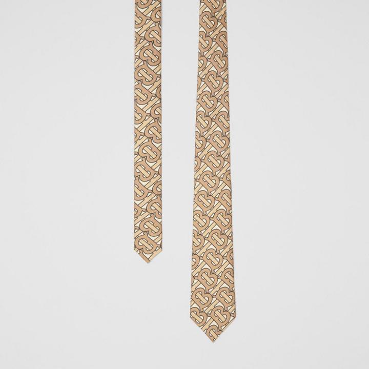 Burberry Burberry Classic Cut Monogram Print Silk Tie, Yellow